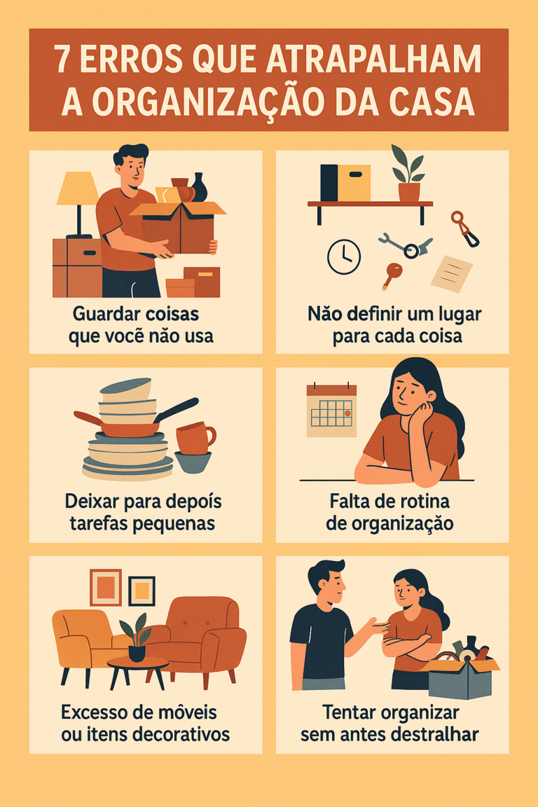 7 erros que atrapalham a organização da casa (e como evitar cada um deles)